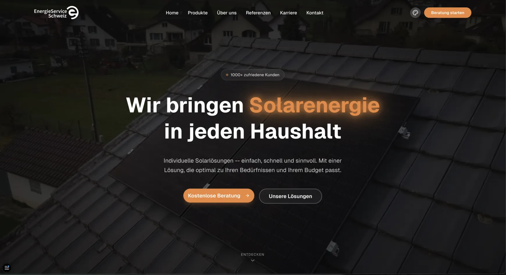Vorschau der Website von Energie Service Schweiz