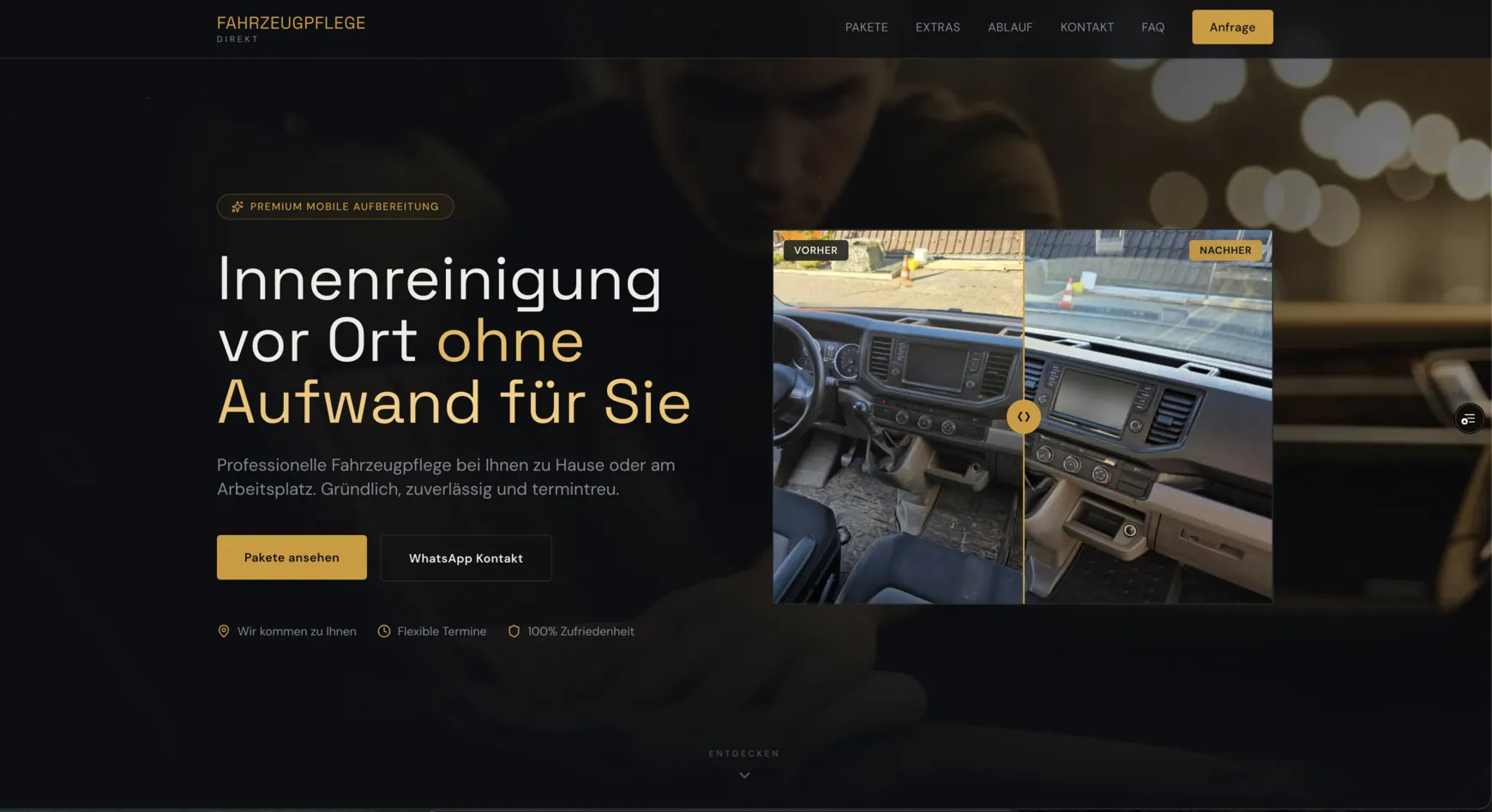 Vorschau der Website von Fahrzeugpflege Direkt